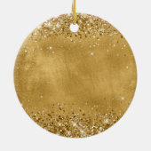 Glittery Gold 50. Geburtstag Keramik Ornament (Hinten)