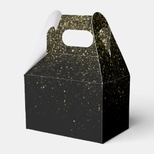 Glittery Gold auf Schwarzem Geschenkschachtel