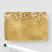 Glittery Gold Blank Namensschild (Beispiel)