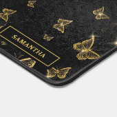 Glittery Gold Butterfets Muster Custom Monogram Schreibtischunterlage (Ecke)