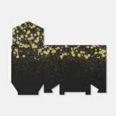 Glittery Gold Confetti auf schwarz Geschenkschachtel (Ungefaltet)