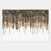 Glittery Gold Confetti Geschenkpapier Set (Vorderseite 3)