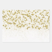 Glittery Gold Confetti Geschenkpapier Set (Vorderseite)