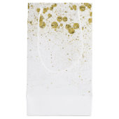 Glittery Gold Confetti Kleine Geschenktüte (Vorderseite)
