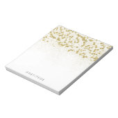 Glittery Gold Confetti Notizblock (Rotiert)