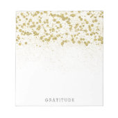 Glittery Gold Confetti Notizblock (Vorderseite)