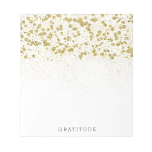 Glittery Gold Confetti Notizblock