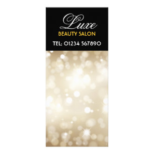 Glittery Gold Design Rack Card Werbekarte