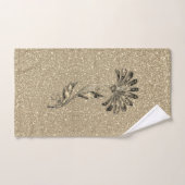 Glittery Gold Elegante Badhandtuch Set (Handtuch)