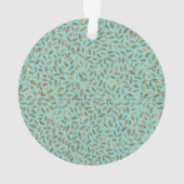 Glittery Gold Feathers Monogram Familienname Ornament (Rückseite)