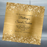 Glittery Gold Foil 16 . Geburtstag Magneteinladung<br><div class="desc">Gestalten Sie Ihren eigenen 16. Geburtstag eckigen magnetischen Einladung für ihren besonderen Tag. Im Hintergrund befinden sich ein funkelnd vergoldeter Glitzer und ein digitales Kunstwerk im Metallstil mit goldener Folie. Sie können die Stile des Schriftartes anpassen, um Ihre Meilenstein-Geburtstagspartpläne Anzug zu geben. Die dünne Magnetkarte lädt zu ihrer Sweet 16...</div>