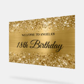 Glittery Gold Foil 18. Geburtstag Willkommen Acrylschild (Winkel)
