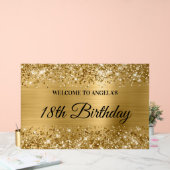 Glittery Gold Foil 18. Geburtstag Willkommen Acrylschild (Hochzeit)