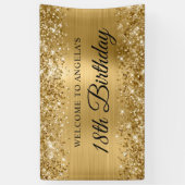 Glittery Gold Foil 18. Geburtstag Willkommen Banner (Vertikal)