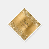 Glittery Gold Foil 21st Birthday Serviette (Ecke)