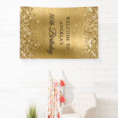 Glittery Gold Foil 30. Geburtstag Vertikal Banner (InSitu)