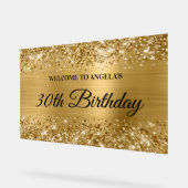 Glittery Gold Foil 30. Geburtstag Willkommen Acrylschild (Winkel)