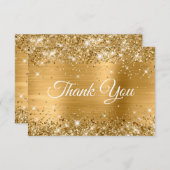 Glittery Gold Foil 40. Geburtstag Dankeskarte (Vorne/Hinten)
