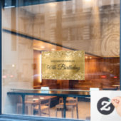 Glittery Gold Foil 50. Geburtstag Willkommen Fensteraufkleber (Café-Fenster)