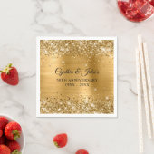 Glittery Gold Foil 50th Anniversary Serviette (Beispiel)