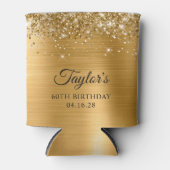 Glittery Gold Foil 60. Geburtstag Dosenkühler (Vorderseite)