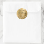 Glittery Gold Foil 60. Geburtstag Runder Aufkleber (Tasche)