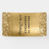 Glittery Gold Foil 60th Birthday Vertical Banner (Horizontal)