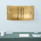 Glittery Gold Foil 60th Birthday Vertical Banner (Messe)