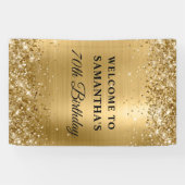Glittery Gold Foil 70th Birthday Vertical Banner (Horizontal)