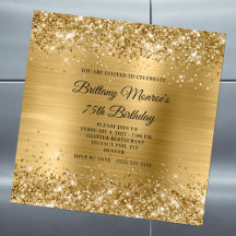 Glittery Gold Foil 75. Geburtstag