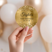 Glittery Gold Foil 75. Geburtstag
