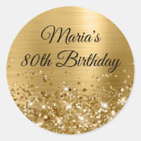 Glittery Gold Foil 80. Geburtstag