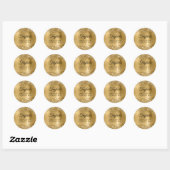 Glittery Gold Foil Abschluss Runder Aufkleber (Blatt)