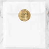 Glittery Gold Foil Abschluss Runder Aufkleber (Tasche)