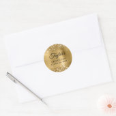 Glittery Gold Foil Abschluss Runder Aufkleber (Umschlag)