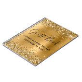 Glittery Gold Foil Baby Showbook Notizblock (Linke Seite)