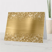 Glittery Gold Foil Big Happy Holidays Karte (Rückseite)