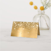 Glittery Gold Foil Blank Platzkarte (Rückseite)