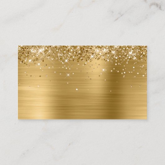 Glittery Gold Foil Blank Platzkarte (Rückseite)