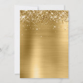 Glittery Gold Foil Brautparty Einladung (Rückseite)