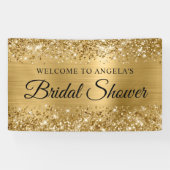 Glittery Gold Foil Brautparty Willkommen Banner (Horizontal)