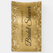 Glittery Gold Foil Brautparty Willkommen Banner (Vertikal)