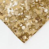 Glittery Gold Foil Extravagant Monogram Fleecedecke (Ecke)