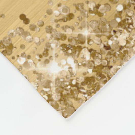 Glittery Gold Foil Extravagant Monogram Fleecedecke (Ecke)