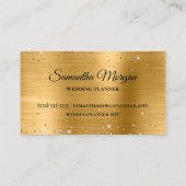 Glittery Gold Foil Extravagant Monogram Online Pro Visitenkarte (Rückseite)