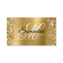 Glittery Gold Foil Extravagant Monogram Online Pro