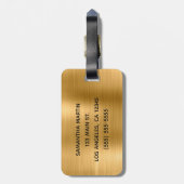 Glittery Gold Foil Gepäckanhänger (Rückseite vertikal)