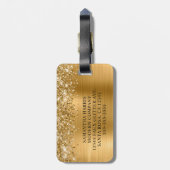 Glittery Gold Foil Logo Gepäckanhänger (Rückseite vertikal)
