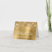 Glittery Gold Foil Mazel Tov on your Bat Mitzvah Karte (Vorderseite)
