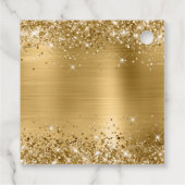 Glittery Gold Foil Mis XV Anos Birthday Geschenkanhänger (Rückseite)